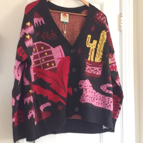 FARM Rio Multicolor Graphic Cardigan - Picture 12 of 15